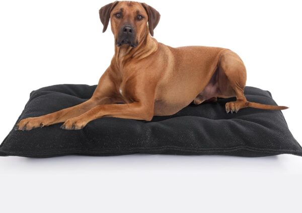 Indestructible Dog Beds Chew Proof Dog Crate Pad,Durable Dog Bed for Aggressive Chewers,Tough Washable Dog Mats for Large Dogs,Black Washable Dog Bed for Kennel,XL 28x41 in