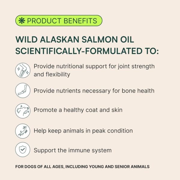 Wuffes Wild Alaskan Salmon Oil for Dogs - Natural EPA & DHA Fatty Acids and Omega 3 for Canines, Healthy Skin and Coat, Joint Support, Reduced Allergic Response - 100% Pure Fish Oil for Pets - 8 oz - Image 3