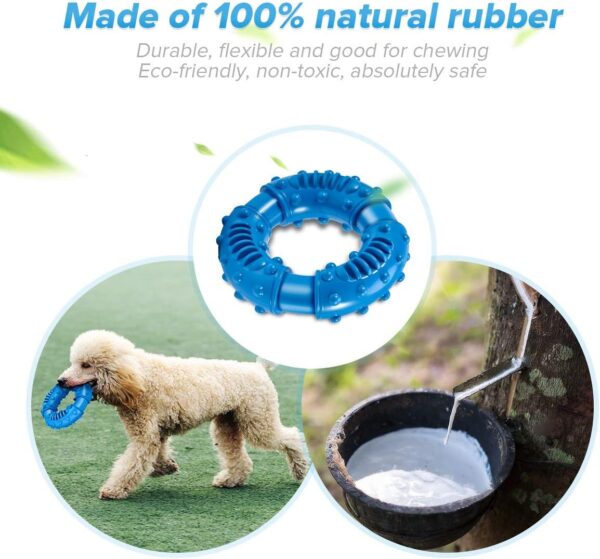 Dog Chew Toys for Aggressive Chewers Large Breed, Non-Toxic Natural Rubber Indestructible Dog Toys, Tough Durable Puppy Chew Toy for Medium Large Dogs - Fun to Chew, Chase and Fetch(Blue) - Image 3