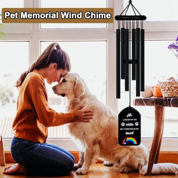 Pet Memorial Wind Chimes,Dog Memorial Gifts for Loss of Dog Sympathy Gift,Rainbow Bridge Pet Loss Gifts,Pet Remembrance Gift in Memory Dog Passing Away,Bereavement Windchime for Loss of Cat Memorial - Image 2