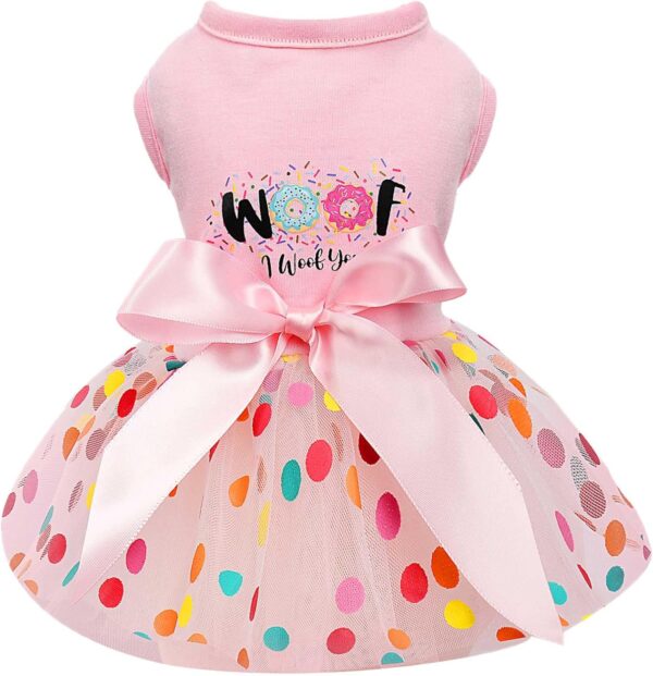 Dog Dresses for Small Dogs Girl, Spring Summer Dog Clothes Puppy Princess Tutu Cute Dog Tulle Dresses Pet Clothes Cat Apparel Doggie Outfits