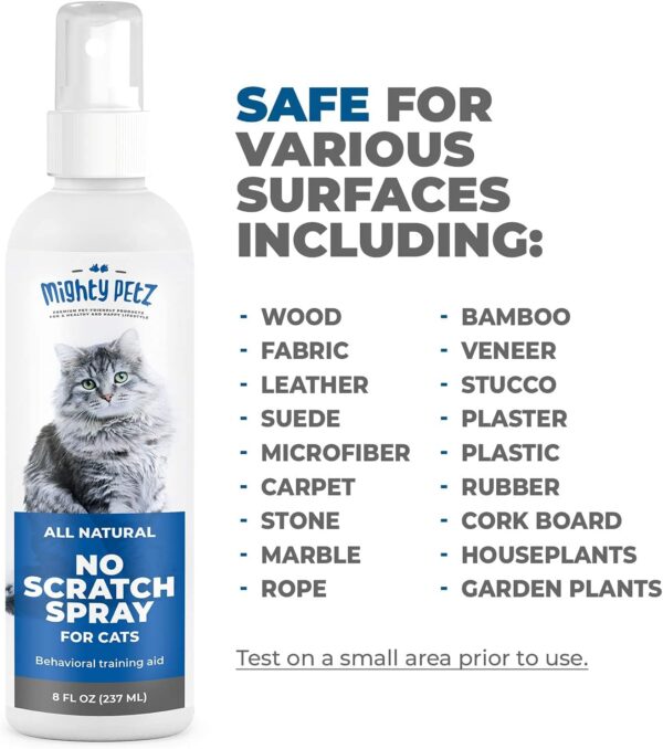 Mighty Petz Cat Deterrent Spray - Cat Indoor Repellent for Furniture, Plants, Couch Protector. Safe, Non-toxic Anti Scratch Spray Made with Natural Ingredients: Vanilla Cinnamon, 8 oz - Image 5