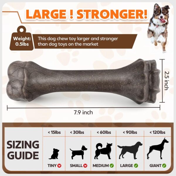 Dog Toys for Aggressive Chewers, Indestructible Dog Bones for Aggressive Chewers, Tough Dog Chew Toy for Heavy Duty Dogs, Big Dog Teething Toys with Durable Nylon for Large/Medium Breed Puppies… - Image 2