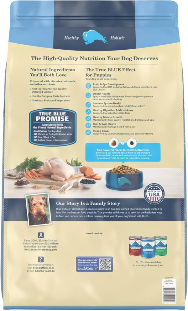 Blue Buffalo Life Protection Formula Natural Puppy Dry Dog Food, Chicken and Brown Rice 30-lb - Image 2