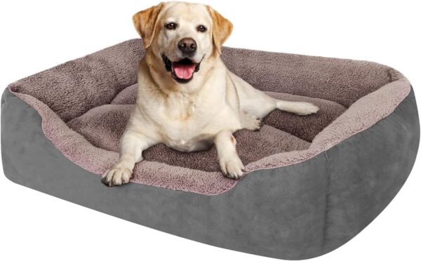 PUPPBUDD Dog Beds for Medium Dogs, Washable Dog Bed Comfortable and Breathable Pet Bed Rectangle Warming Dog Bed for Medium Dogs