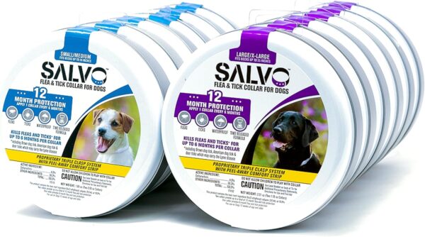 SALVO Flea and Tick Collar for Dogs - Pack of 2 for 12 Months of Protection - Flea and Tick Prevention for Dogs (Large) - Image 5