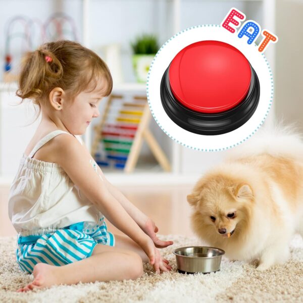 Sanwuta 12 Packs Dog Buttons for Communication, Voice Recording Button Talking Buttons for Dog Recordable Pet Training Buzzer, Dog Sound Buzzer, Pet Buttons Training Toy Game Buzzer Funny Gifts - Image 5