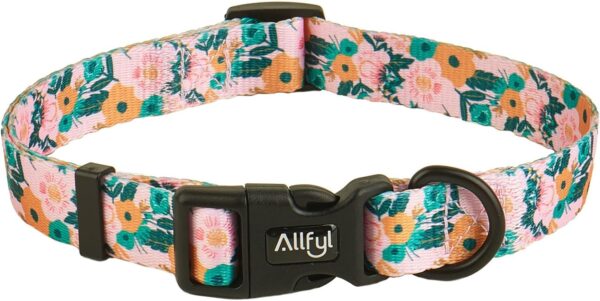 Dog Collar for Medium Dogs Floral Dog Collars with Quick Release Safety Buckle Soft Comfortable Cute Pet Collar for Girl Dog Boy Dog