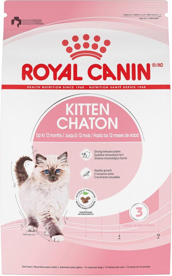 Royal Canin Feline Health Nutrition Dry Kitten Food, Supports Digestive Health, Immune Support and Healthy Energy, 3 lb Bag