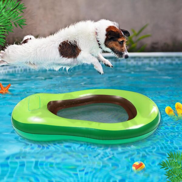 2 Pcs Dog Pool Float Inflatable Dog Floats for Pool Pet Dog Floating Mat Dog Float Raft Swimming Pool Floats for Small Medium Large Dog Puncture Proof - Image 3