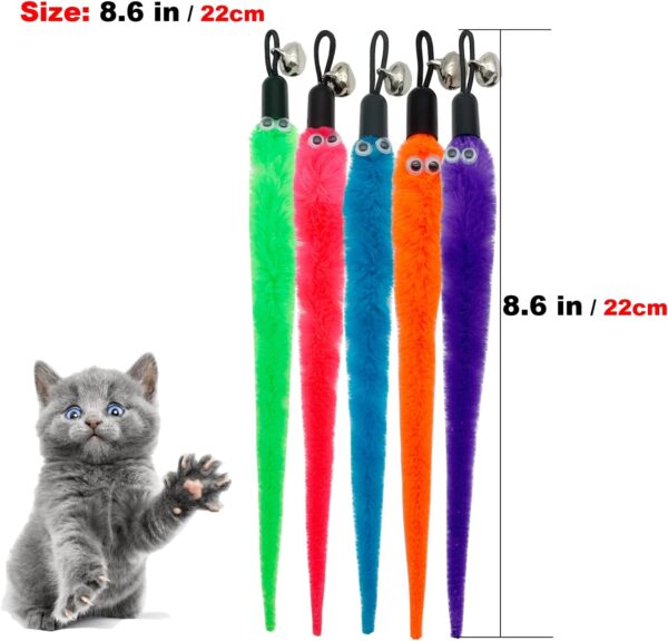 Cat Worm Toy Refills Cat Wand Attachments, 15 PCS Worms Cat Toy Refill, Cat Wand Replacement Worms for Cat Toys - Image 5