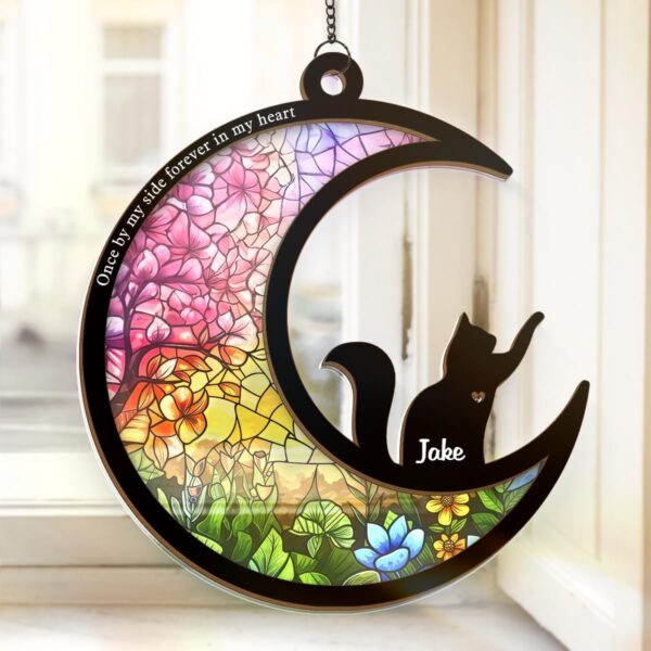 Pawfect House Cat Memorial Suncatcher for Windows, Cat Memorial Gifts for Loss of Cat, Pet Memorial Cat, Pet Loss Gifts, Cat Ornament, Cat Gifts for Cat Lovers, Cat Loss Sympathy Gift - Image 2