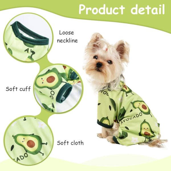 Dog Clothes for Small Dogs Boy Girl, Dog Pajamas Tiny Chihuahua Yorkie Spring Summer Shirt, Cute Puppy Outfit Pjs Jumpsuit Cat Onesie Apparel Pet Clothes - Image 4