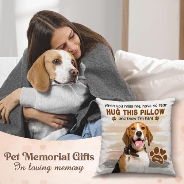 Pawfect House Personalized Pillows (Insert Included), Hug the Pillow and Know I'm Here, Pet Memorial Gifts Personalized Dog Pillow Dog Remembrance Gift Dog Memorial Gifts for Loss of Dog Sympathy Gift - Image 2