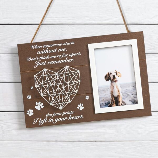 Pet Memorial Gifts, Pet Loss Memorial Frame Leave Paw Prints on our Hearts, Paw Prints Sympathy Frame Gift for Loss of Dog and Cat (#02 Paw Prints Photo Frame) - Image 7