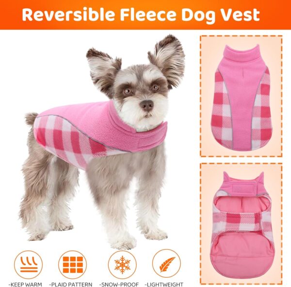 MIGOHI Winter Dog Coat, Reversible Waterproof Reflective Dog Jacket, British Style Dog Clothes for Cold Weather, Warm Pet Vest for Small Medium Large Dog for Winter - Image 2