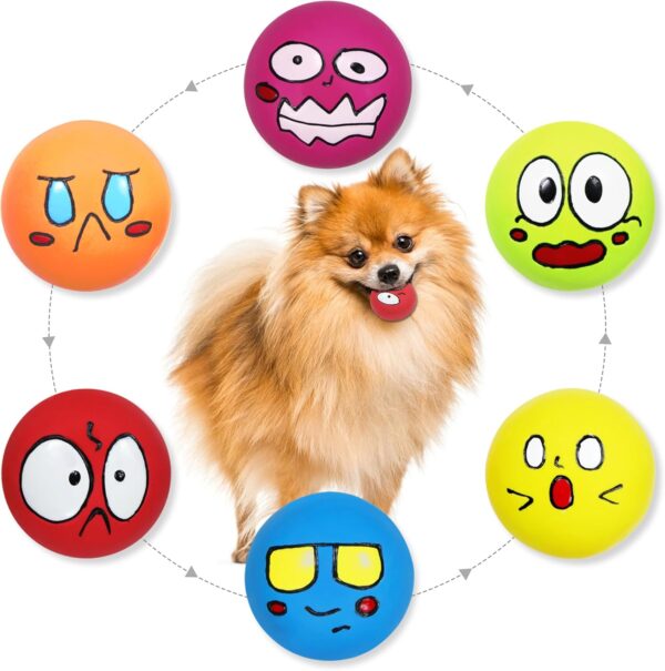 Squeaky Dog Toys Funny Animal Natural Rubber Latex Dog Balls for Chewing Durable Teething Puppy Small Pet Dogs 6 Pcs/Set