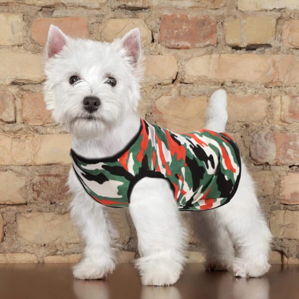 8 Pieces Dog Boy Summer Shirt Dog Camo Shirts Sleeveless Printed Pet Shirt Puppy Camouflage T-Shirt Breathable Puppy Vest Clothes Pet Apparel for Small to Medium Dog Puppy Cat (X-Small) - Image 3