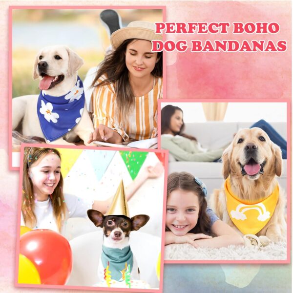 100 Pcs Boho Dog Bandanas Bulk Pet Bandanas Dog Bandanas Bibs Triangle Dog Scarf Colorful Pet Dog Bandanas for Medium Large Dog Groomers Birthday Gifts Supplies Summer Costume Decoration - Image 5