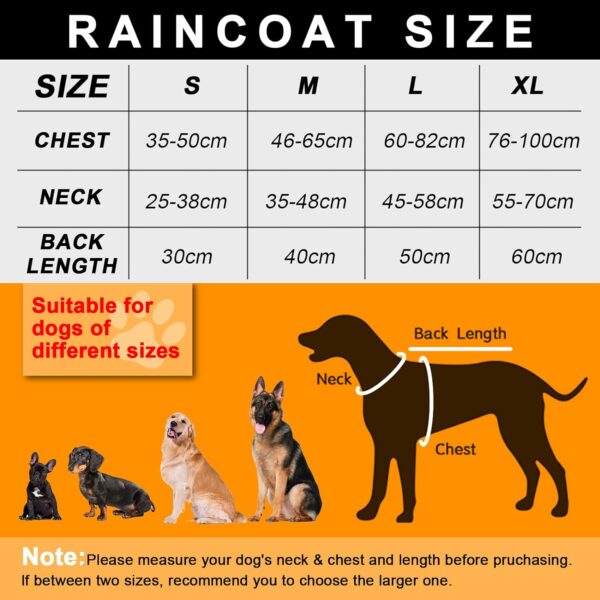 Dog Raincoat with Reflective Strip, Ultra Light Breathable Waterproof Dog Rain Jacket, Adjustable Waterproof Dog Raincoat with Hood, Suitable for Small, Medium, and Large Dogs (Grey, XXL) - Image 3