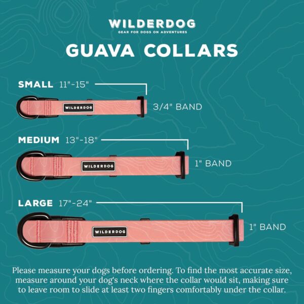 Wilderdog Waterproof Dog Collar - Repels Water & Dirt - Large 17"-24" - Guava - Image 3