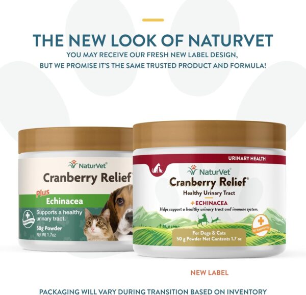 NaturVet – Cranberry Relief Plus Echinacea | Helps Support a Healthy Urinary Tract & Immune System (50g Powder) - Image 2