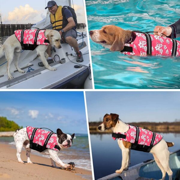 Doglay Dog Life Jacket, Dog Life Vest for Swimming Boating, Adjustable Puppy Life Jacket with Reflective Stripes, Superior Buoyancy Dog Swimming Vest for Small Medium and Large Dogs - Image 2