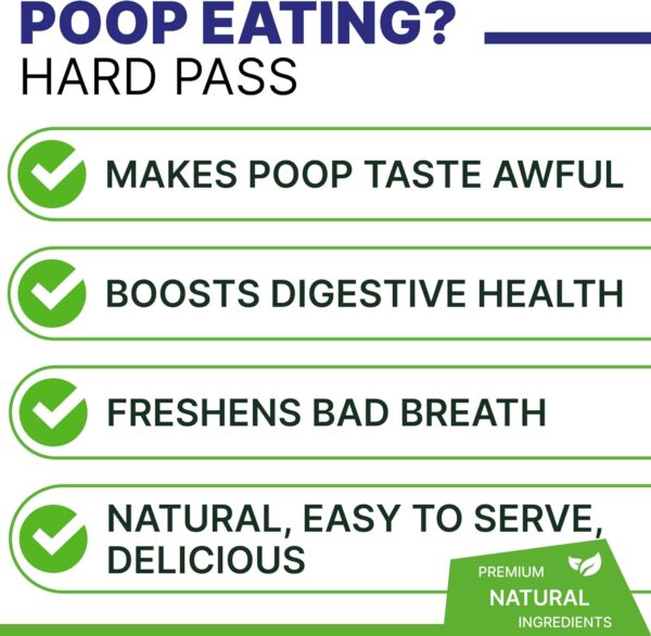 NO Poo Chews for Dogs - Prevent Dog Poop Eating - Coprophagia Treatment - Stool Eating Deterrent - Digestive Health + Breath Aid/Probiotics & Enzymes - Made in USA - 120 Treats - Image 2