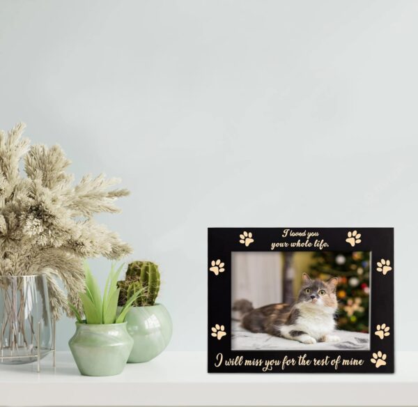 Remembrance Engraved Picture Frame, Cat and Dog Memorial Gifts, Sympathy Picture Frame for Pet Loss, Pet Memorial Gift for Loss of Dog Cat - Image 3