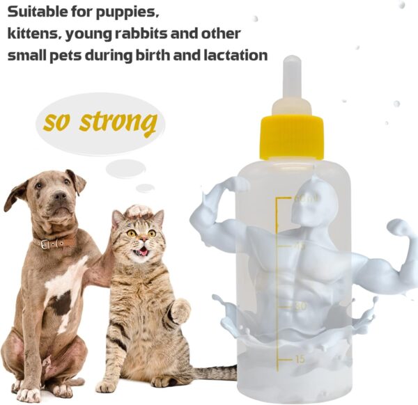 Newborn Kitten Puppy Feeding Bottles for Nursing, Small Animals Feeder with Replacement Nipples - Image 4