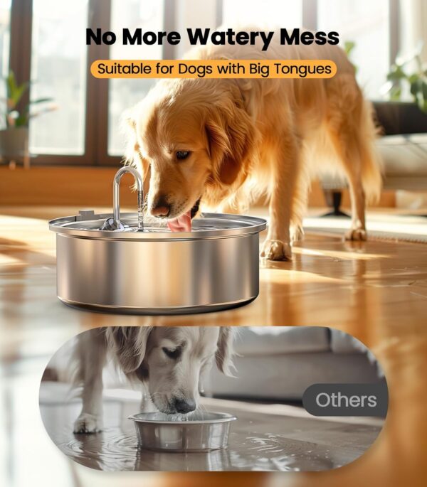 oneisall Dog Water Bowl Dispenser,7L Quiet Automatic Dog Water Dispenser Stainless Steel,100% BPA-Free for Cats and Small and Medium Large-Sized Dogs - Image 5