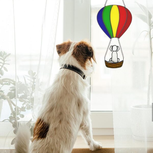 Loss of Dog Sympathy Gift, Rainbow Stained Glass Dog on Moon Suncatcher Window Hanging Dog Memorial Gifts for Pet Loss Gifts Pet Sympathy Gifts for Dogs Pet Memorial Gifts for Dog Lovers - Image 6