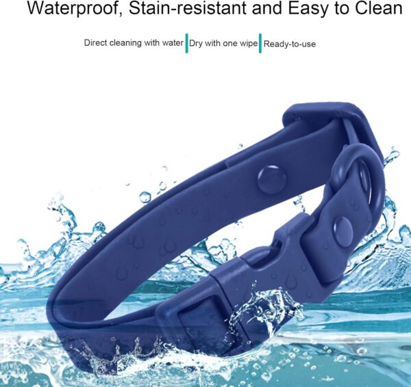 Waterproof Dog Collar Soft Rubber Dog Collar with Safety Buckle Adjustable Pet Collars for Small Medium Large Dogs - Image 6