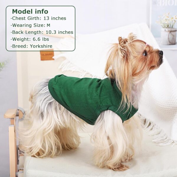 Dog Shirt Vest Clothes for Small Dogs Boy Girl Summer Solid Stretchy Puppy T-Shirts Soft Cool Breathable Lightweight Dog Sweatshirt Pet Cat Outfit - Image 5