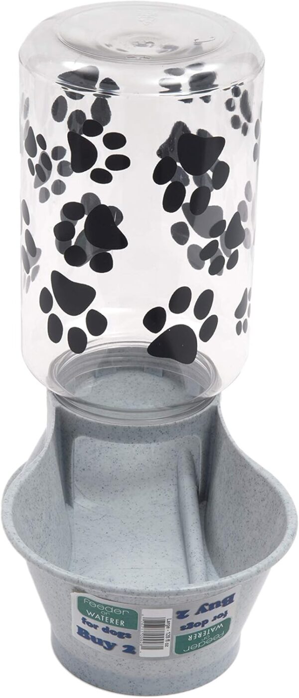 Lixit Reversable Water or Dry Food Feeders for Cats and Dogs (Large, Granite) - Image 3