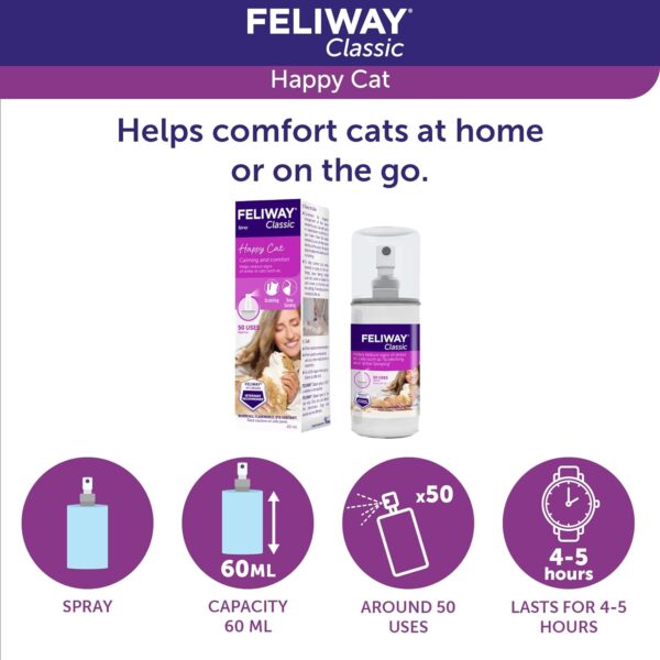 FELIWAY Classic Cat Calming Pheromone Spray (60 mL) - Image 6