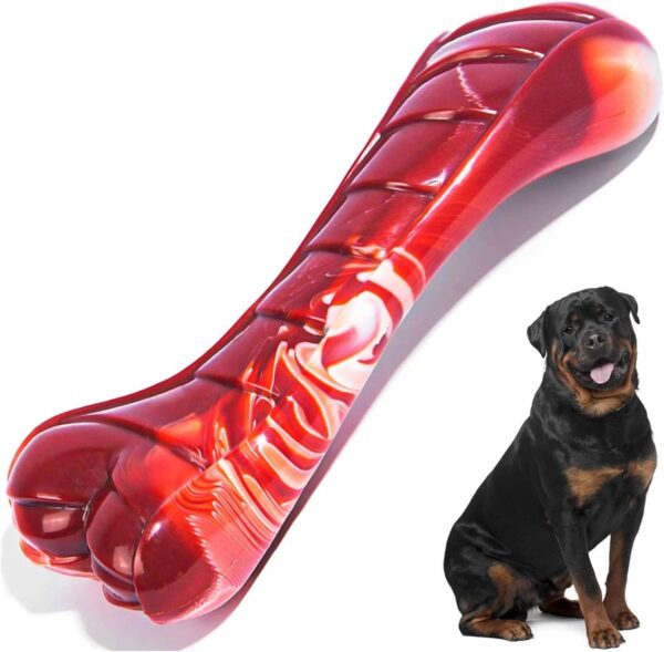 Dog Toys for Aggressive Chewers, Indestructible Durable Dog Chew Toys, Non-Toxic Food Grade Nylon Dog Bone Toy Reduces Boredom,Dog Toys for Aggressive Chewers Large Breed