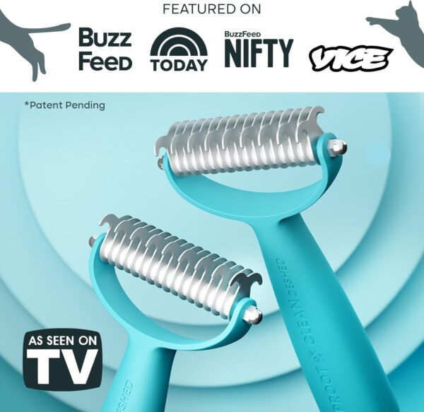 Uproot Clean Deshedder: Cat & Dog Brush for Shedding - Convenient Deshedding Dog Brush and Cat Hair Brush for Easy Grooming - by The Creators of The Uproot Cleaner Pro Pet Hair Remover! - Image 6