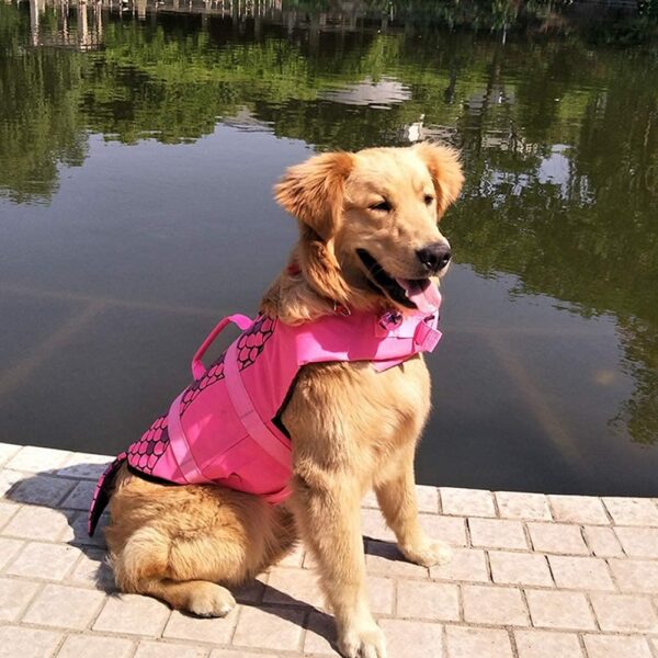 OMEM Dog Life Jacket for Swimming, Puppy Pool Float Vest, Doggie Floatation Lifejacket (XS, Pink) - Image 7