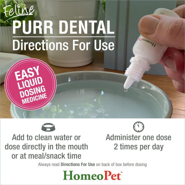 HomeoPet Feline Purr Dental, Dental Care for Cats, 15 Milliliters - Image 5