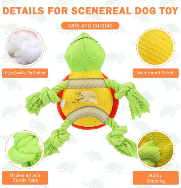 SCENEREAL Dog Water Toy for Small Medium Dogs, Dog Float Toys Interactive Floating Pool Toys, Turtle Shape Dog Chew Toys Floats on Water, Rope Toy Dog Retrieving Dummy Outdoor Training Toy - Image 4