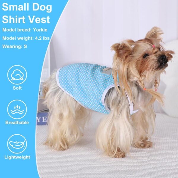 XS Dog Shirt Vest Spring/Summer Dog Shirts for Small Dogs Soft Cool Dog T-Shirt Dog Clothes Stretchy Suspenders Puppy Clothes for Chihuahua Yorkie Teacups - Image 2