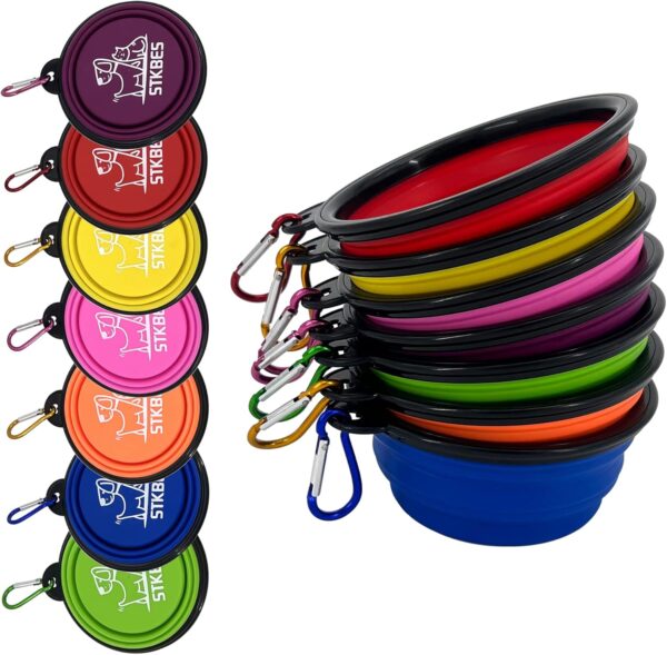 Collapsible Dog Bowl, 10 Pack, Portable, Safe, Reusable, Suitable for Indoor and Outdoor Activities - Image 2