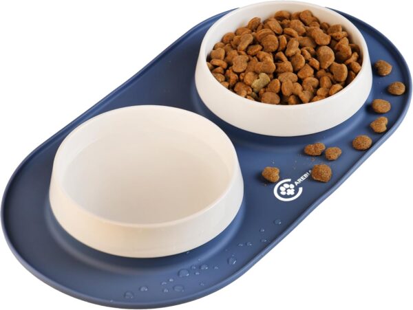 Ceramic Dog Bowls | Spill-Proof & Durable Food Bowl & Dish for Dogs, Cats & Pets | Eco-Friendly Pet Food Feeder Bowls for Feeding Dogs Cats Puppies | Essential Pet Supplies for Your Furry Friends