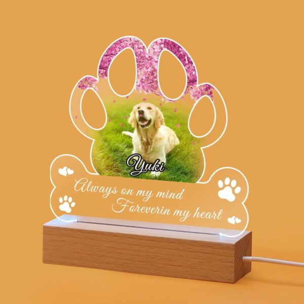 Pet Memorial Gifts for Dogs, Personalized Pet Memorial Night Lights, Dog Memorial Gifts for Loss of Dog, Loss of Dog Sympathy Gift, Dog Bereavement Remembrance Picture Frame (Design-C) - Image 6