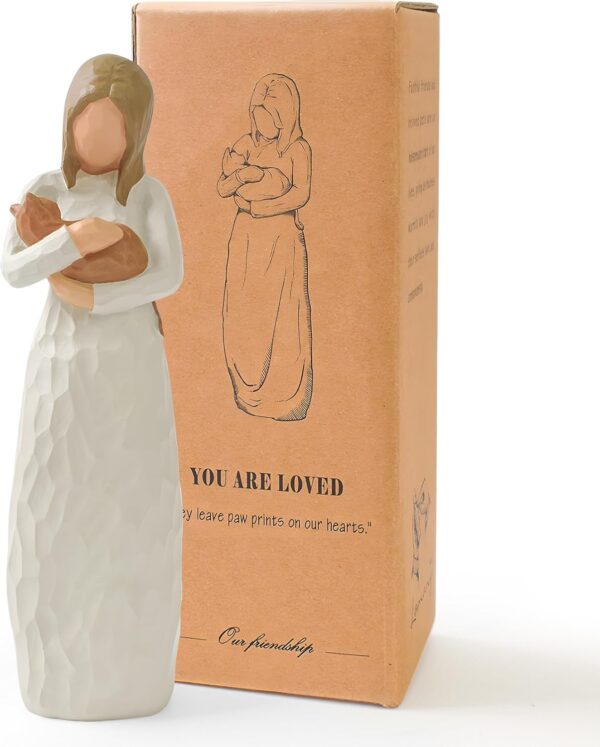 Cat Memorial Gifts, Friendship Guardian Angel Figurines, Orange Cat Statue Pet Loss Sympathy Gift for Cat Mom, Remembrance Cat Gifts for Women Cat Lovers - Image 6