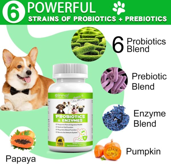 Probiotics for Dogs, 180 Chews Dog Probiotics and Digestive Enzymes, Promotes Gut Health, Dog Probiotics for Bowel Support, Immunity Health - Image 4