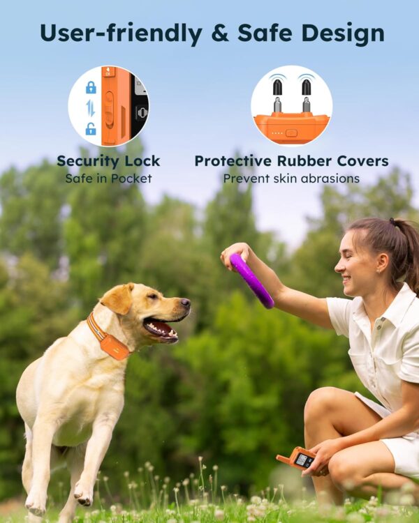 Jugbow Dog Shock Collar 2 Dogs (10-120Lbs) - 4200FT Dog Training Collar with Remote Control, IPX8 Waterproof Rechargeable E Collars for Large Medium Small Dog - Image 6