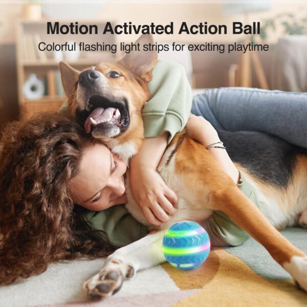 ALL FOR PAWS Interactive LED Dog Ball for Boredom Motion Activated Moving Dog Balls Toy Lights Up for Day/Night Play, Dog Enrichment Toys for Puppy, USB Rechargeable and Perfect for Dogs - Image 8