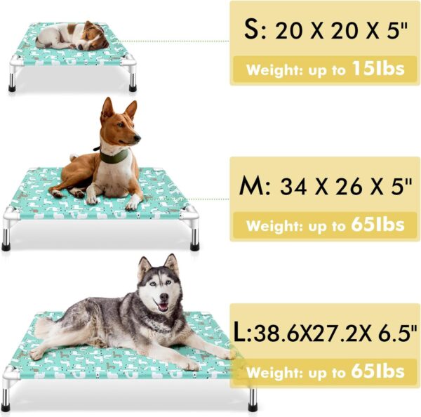 Elevated Dog Bed Pet cot for Small Dogs, Indoor and Outdoor Use for Small Pets - Image 6